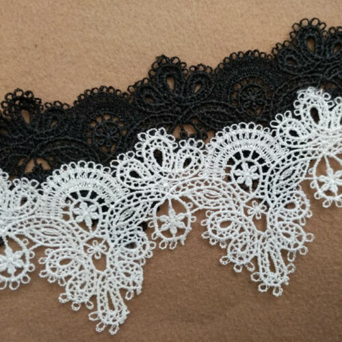 4M Lace Trim Ribbon Sewing Craft Wedding Bridal Dress Embroidered Curtain Decor - Picture 2 of 2