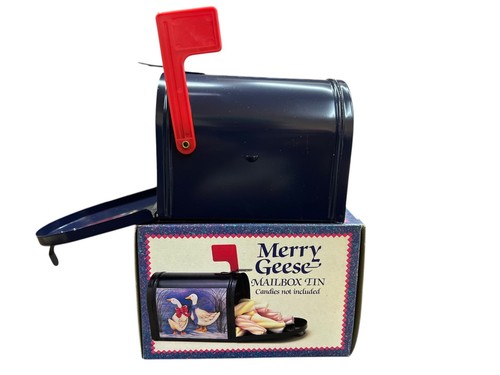 80er Jahre Vintage Merry Geese Briefkasten Dose mit Original Box Cottagecore Grandmcore - Bild 3 von 5