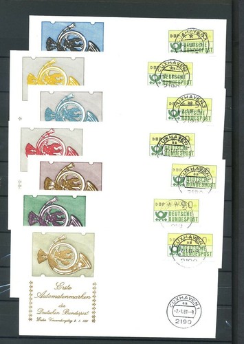 Cajero automático BRD VS 1 FDC, juego de envío, 14 cartas de primer día CUXHAVEN #o944 - Imagen 2 de 3