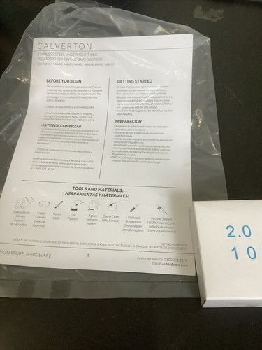 Signature Hardware Calverton 16-3/8" Drop In/Undermount Single Sink SHCAUC16R A2 - Picture 4 of 6
