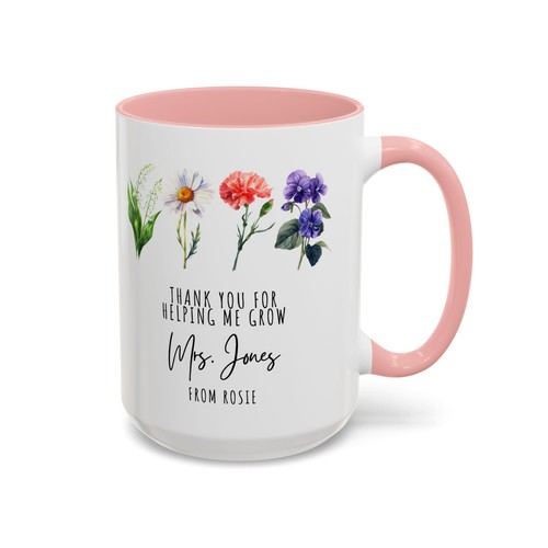 Personalized Teacher Mug Daycare Preschool Thank You Gift Custom 11oz Coffee Cup - Picture 27 of 31