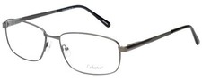 Calabria Enhance 4182 Rectangular Reading Glasses 7.00 Satin Gunmetal Black Men