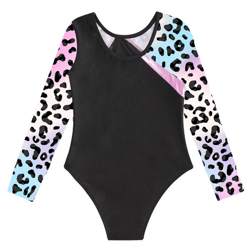 Women Dancewear Skating Leotard Figure Jumpsuit Shorts Dress Printed Costume - Picture 8 of 46