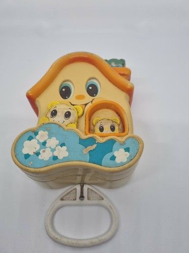 Cuna musical vintage años 80 retro Kiddicraft Sankyo casa tirón cuerda bebé | eBay