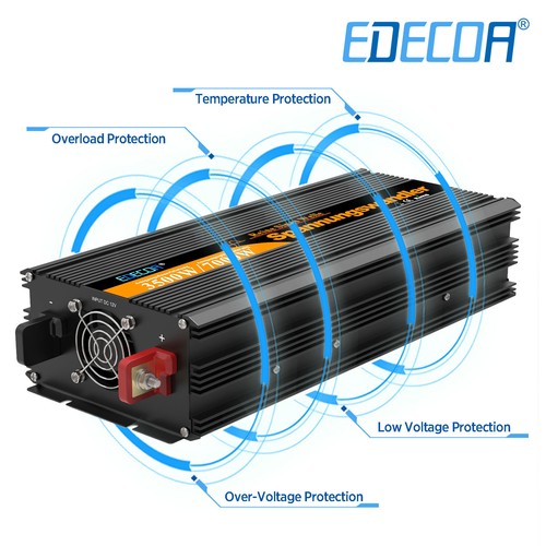 EDECOA Reiner Sinus Spannungswandler 12V 230V Wechselrichter 1500W/2500W/3500W - Bild 38 von 75