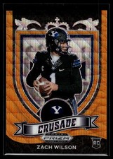 Zach Wilson 2021 Panini Prizm Draft Picks Orange Wave Rookie Card /75 #168