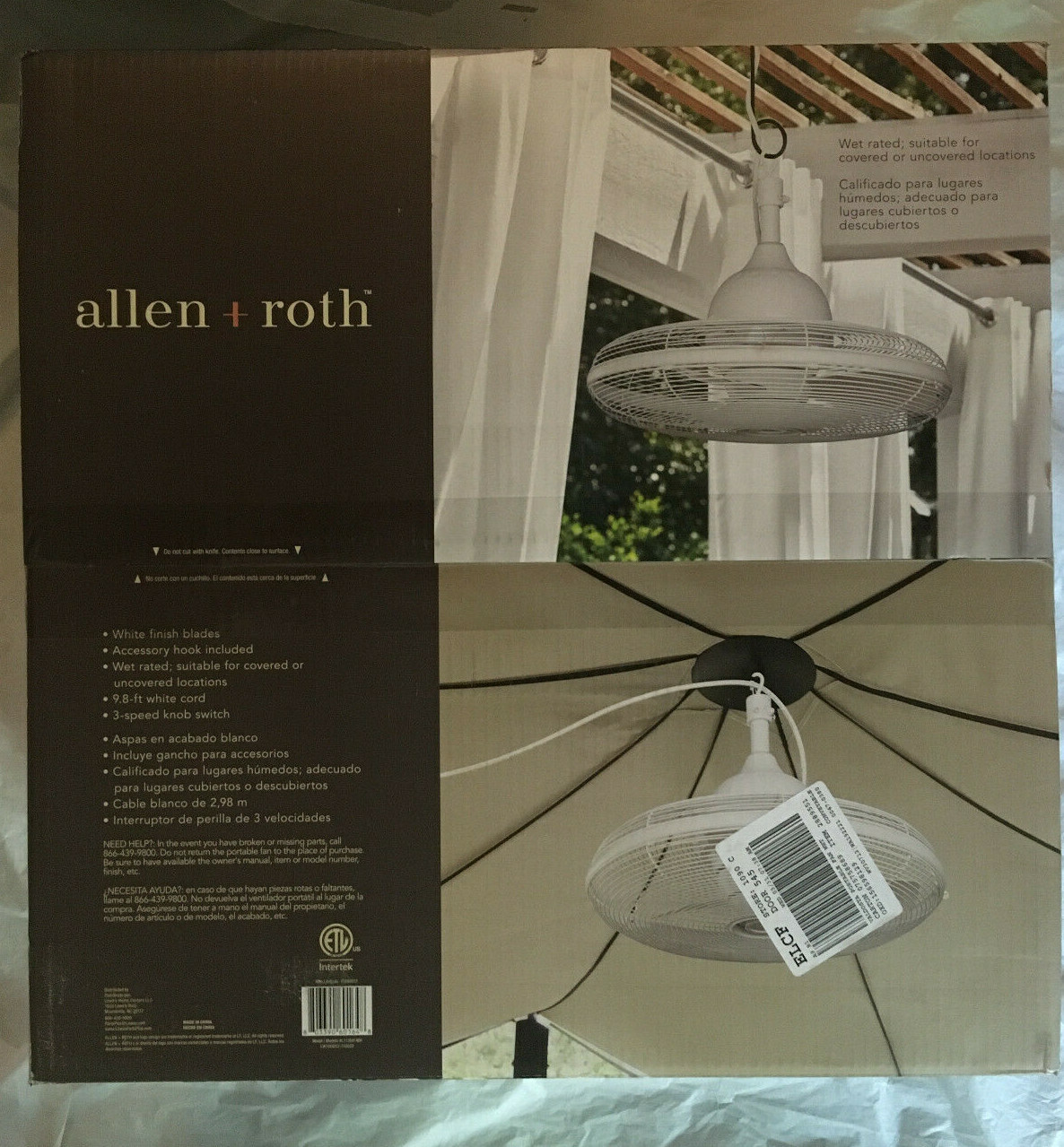 Allen Roth Indoor Outdoor Ceiling Fan Shelly Lighting