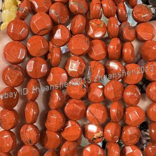 8-16mm Natural Flat Round Faceted Gemstone Coin Loose Beads for Jewelry Making - Picture 17 of 54