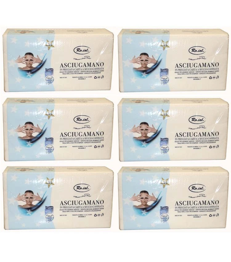 360 Asciugamani in Pregiata Carta a Secco Goffrata ROIAL 35 x 67cm tnt NUOVI