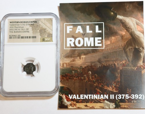 AUTHENTIC ROMAN EMPEROR VALENTINIAN II AD 375-392 COIN NGC CERTIFIED WITH COA
