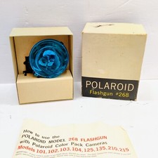 Polaroid Flashgun 268 with Original Box   Vintage Accessory for Automatic Land