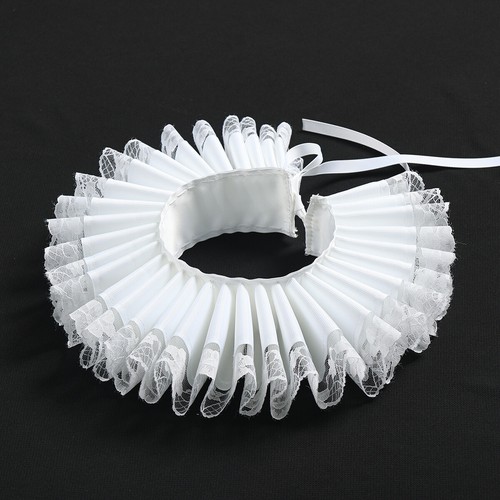 Elizabethan Ruff Collar Victorian Glitter Ruff Collar Renaissance Neck Collar - Picture 24 of 40