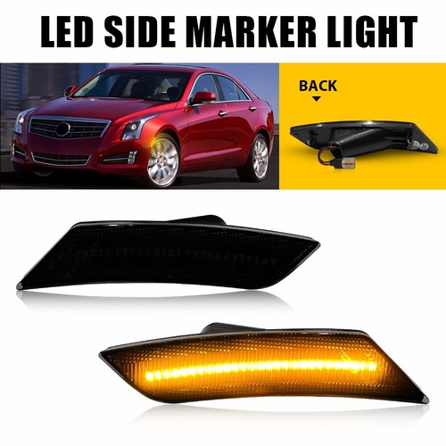 For 2019-24 Chevrolet Blazer Amber LED Bumper Side Marker Light Kit Smoke Lens Y - Picture 2 of 13