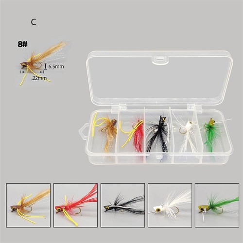 Hook More Fish with Our 5 Piece Dry Fly Fishing Lures with Foam Floats - Picture 2 of 24