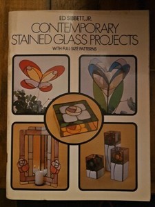 Contemporary Stained Glass Projects Pattern Book Ed Sibbett Jr butterfly flowers
