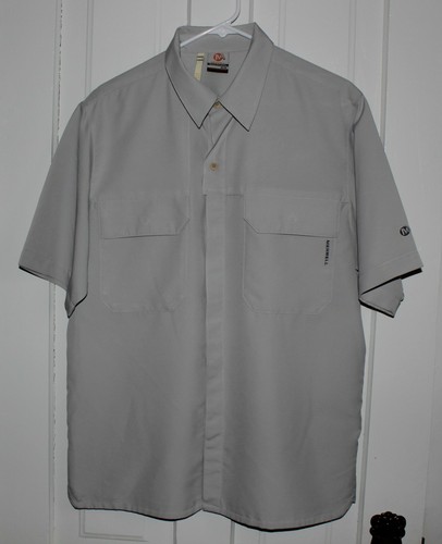vintage Merrell shirt Medium Excellent gray vented back fishing / outdoor shirt - Picture 2 of 12