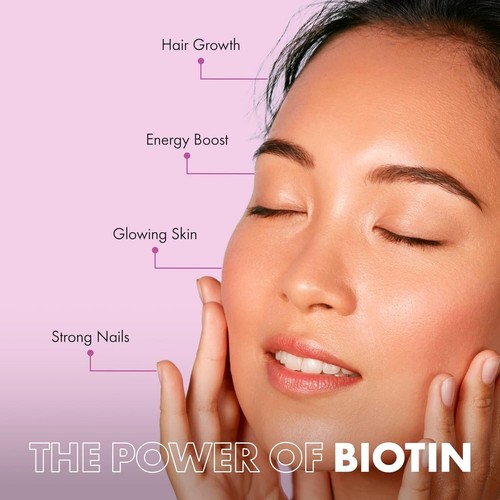 Suplemento Biotina Alta Resistencia Crecimiento Cabello | Cabello Piel y Uñas 400 Comprimidos - Imagen 2 de 5