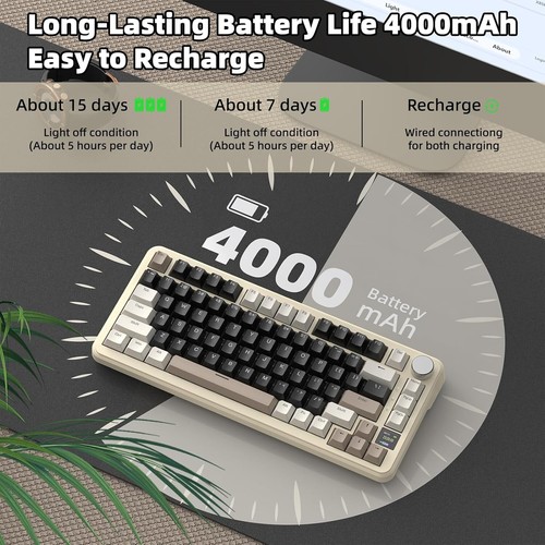 ATTACK SHARK X85PRO 75% Wireless Mechanical Keyboard with TFT Display & Knob - Picture 28 of 42