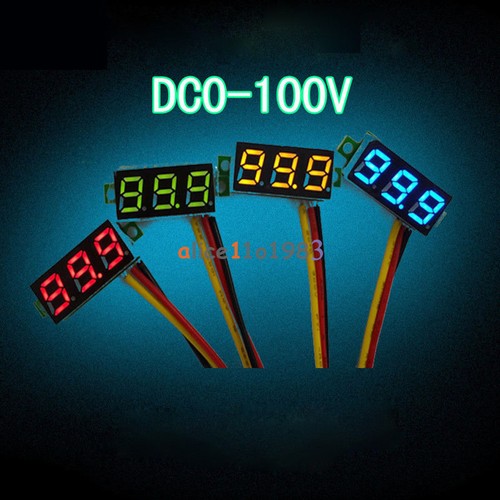 0.28" 3 Wire LED DC 0-100V Voltmeter Digital Display Voltage VOLT METER 12V 24V - Picture 10 of 25