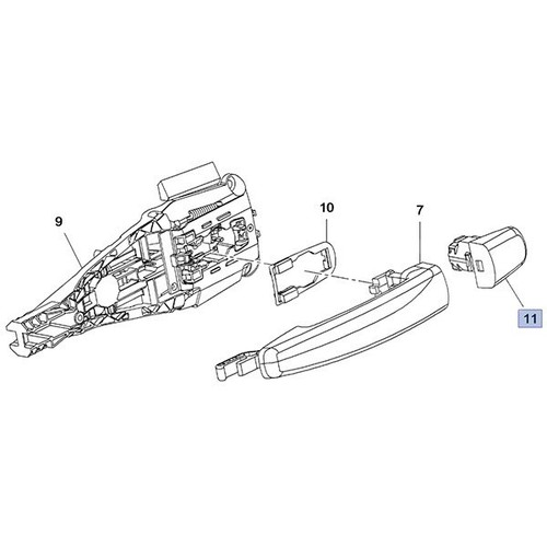 Genuine GM Saab Vauxhall Opel Outer door handle Cover PRIMED 25980297 - Picture 11 of 11