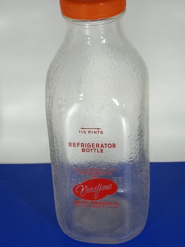 3 Vintage Verifine Dairy Products Duraglas GLASS MILK BOTTLE  1 Quart - Picture 3 of 6