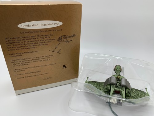 Star Trek 1994 Klingon Bird Of Prey Hallmark Magic Light Ornament BRAND NEW - Picture 2 of 2