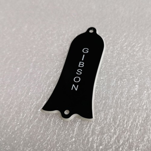 Guitar Scratch Plate Fits Gibson LP 'Gibson' TRUSS ROD COVER PLATE , 2Ply Black - Picture 3 of 6
