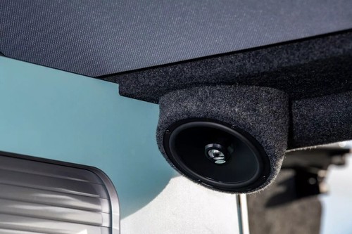 Angled Speakers Pods Surfaced Mounted Caddy Transporter T6 Campervan - Carpeted - Picture 2 of 7