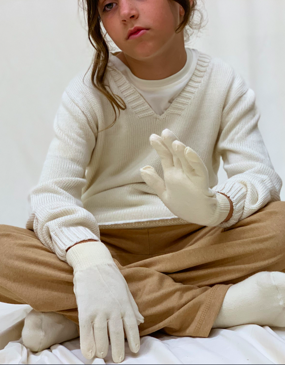 Kids Sustainable Unisex Undyed Gloves Brown Mittens Clothing eBay | 100% Cotton Organic