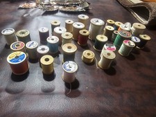 Mixed Lot of 33 Vintage Wooden Thread Spools Coats  Clark's Talon Belding