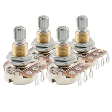 Musiclily Pro 4X Brass Thread Mini Metric A500K Audio Taper Guitar Potentiometer