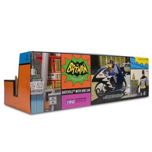 NEW - Batman Classic TV Series Batcycle with Sidecar - Picture 11 of 12