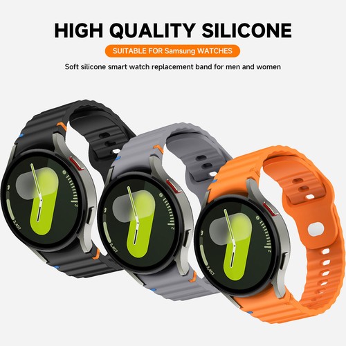 For Samsung Galaxy Watch 7/6/5/4/FE 40/44/47mm Sport Silicone Watch Band Strap - Zdjęcie 10 z 22