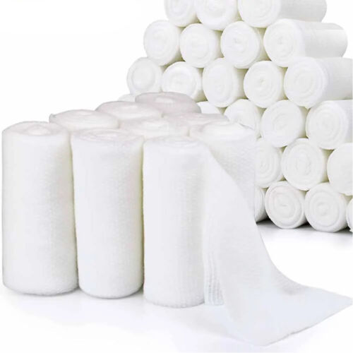 10Rolls Disposable Gauze Bandage Roll First Aid Medical Bandages Wrap Wound Care - Picture 2 of 16