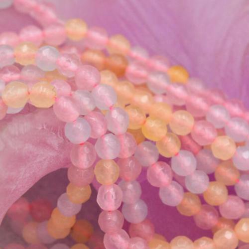 6mm Natural Rainbow Morganite Multicolor Faceted Round Gemstone Loose Beads 15'' - Picture 4 of 6