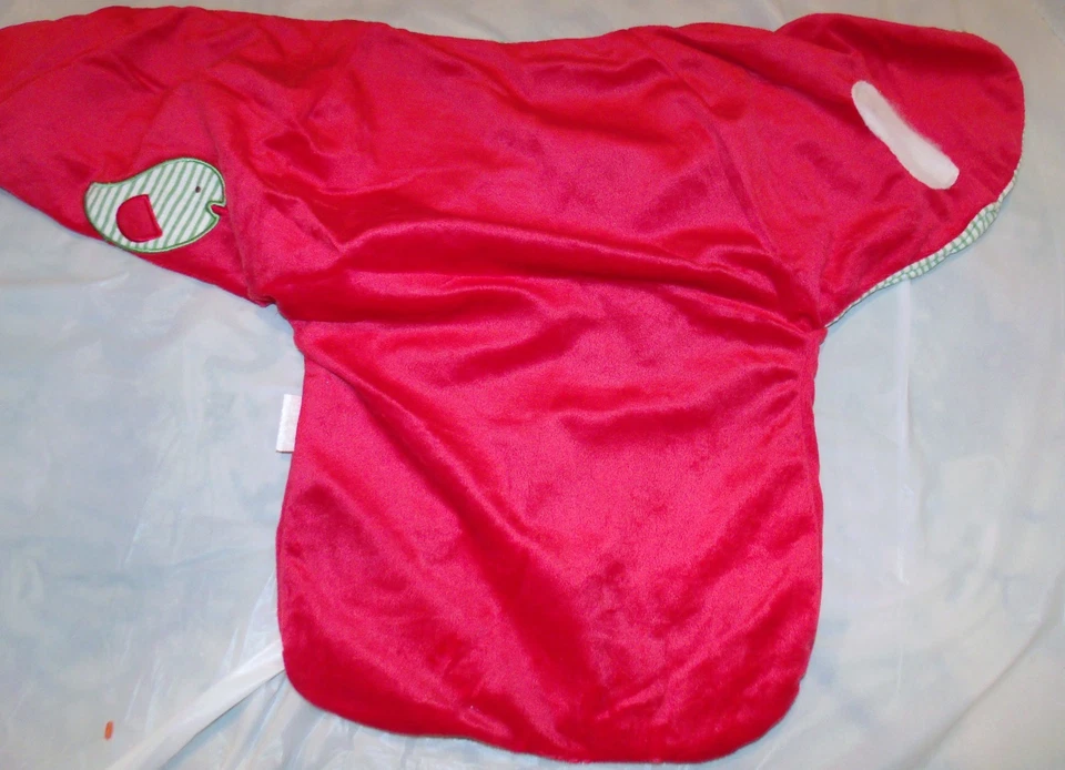 Manta CoCaLo Roja Minky Terciopelo Suave Rayas Pájaro Unisex 0-3 Meses GC-1 Foto 3 de 4