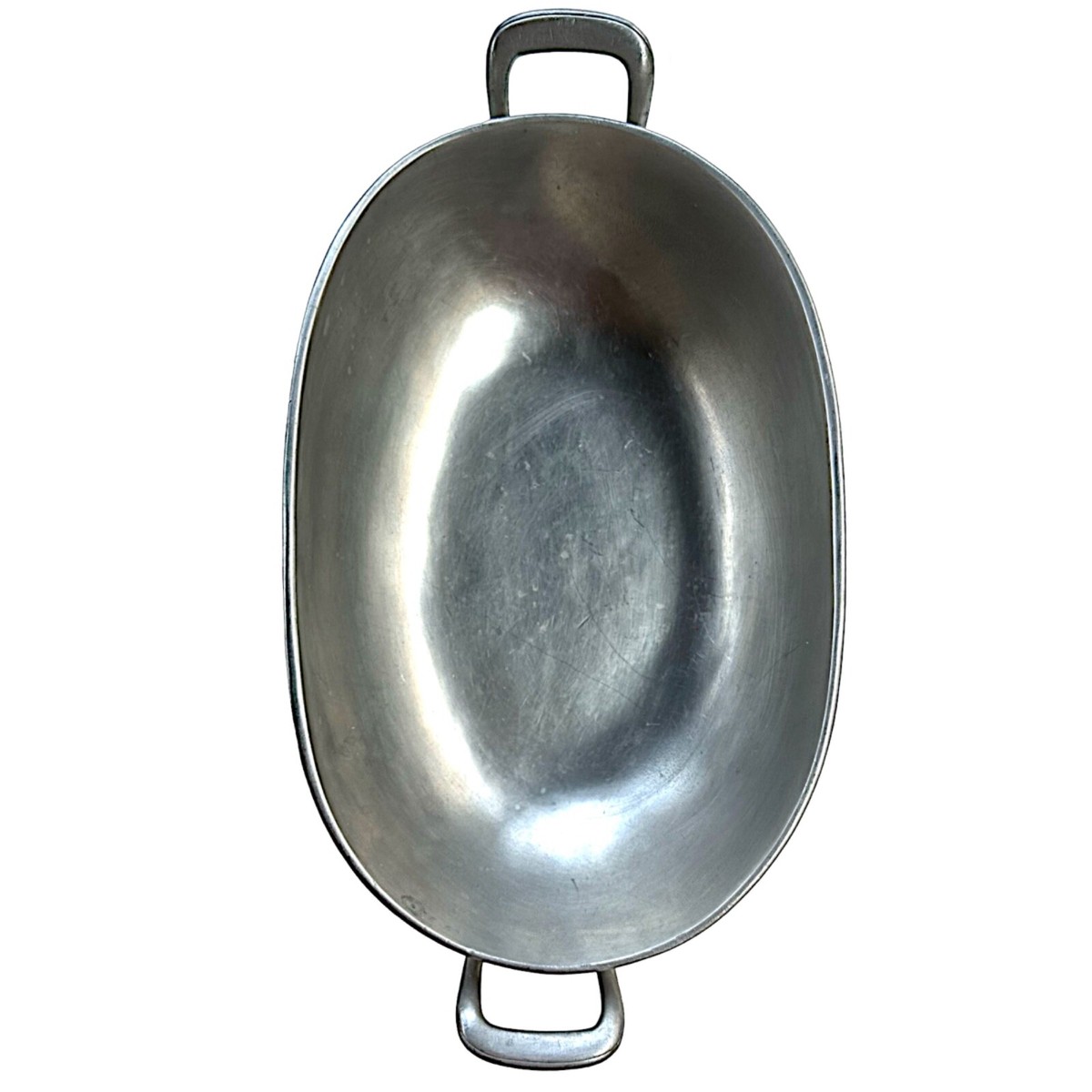 LA BOTTEGA DEL PELTRO Vintage Pewter Bowl 14” Italy Stamped