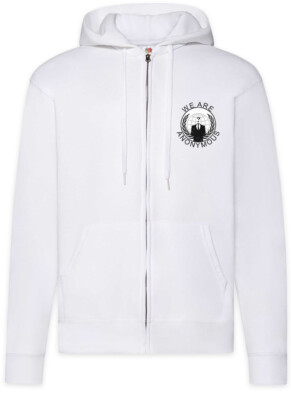 Anonymous Globe Logo Zipper Hoodie We Are Guy For Fawkes V Hacker Vendetta