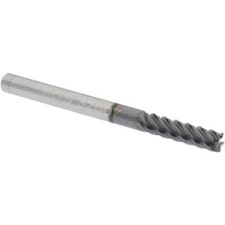 SGS 32607 Carbide Corner Radius End Mill: 1/8" Diam, 1/2" LOC, 5 Flutes
