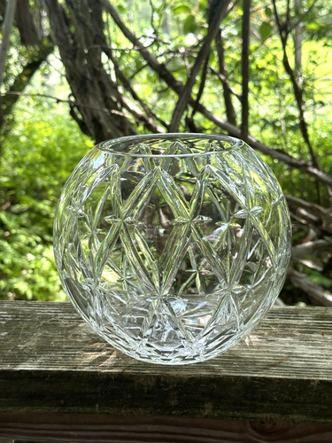 Tiffany & Co. Schale Kristall Rankgitter Muster Rosenschale Made in Ireland 7 Zoll signiert - Bild 8 von 19