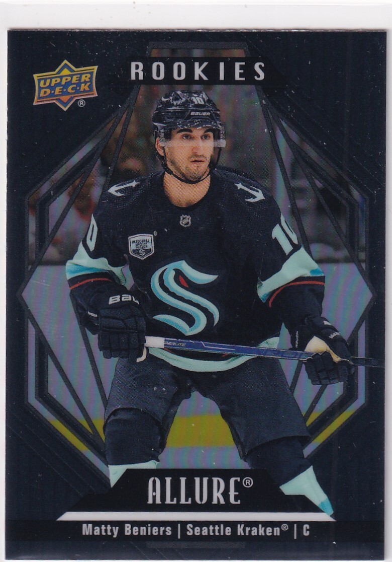 22/23 UD ALLURE MATTY BENIERS BLACK RAINBOW RC ROOKIE #150