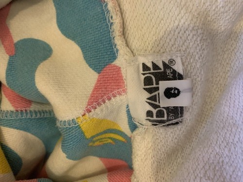 Vintage BAPE Ice Cream Camo Hoodie - Rare A Bathing Ape Full Zip Hoody - Large L - Picture 13 of 23