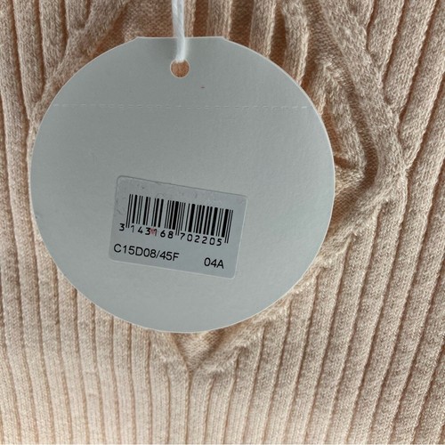 NWT CHLOE Ribbed Knit Collar Jumper Sweater Peach Gold 4 14 - Picture 13 of 13