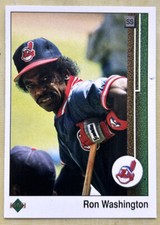1989 Upper Deck Ron Washington #519 Indians Shortstop Mid-Grade O/C & Blue Mark