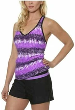 Gerry Women's Tankini Swim Set with Built in Bra - Size: Small & Medium