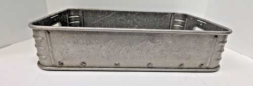 1940-50er Jahre Coca Cola Alukiste 24 Flaschen Stadionträger Caddy Koffer RAR - Bild 7 von 7
