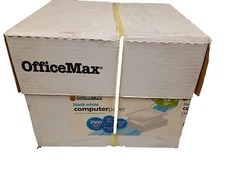 Office Max Blank White Continuous Computer Paper 2500 Sheets 18 lb 9.5 X 11