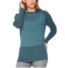 New Smartwool Sweater Women's M Medium Ripple Creek Tunic Wool Blend Green