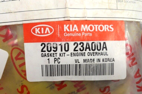 ( 1 ) GENUINE KIA 2091023A00A Engine Overhaul Gasket Kit 2004-2010 2.0L 1975CC - Picture 3 of 3