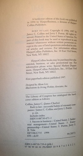 Built To Last by James Collins (1997, Paperback) - Imagen 5 de 6